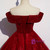 Burgundy Sequins Tulle Off the Shoulder Quinceanera Dress