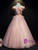 Pink Tulle Lace Appliques Quinceanera Dress