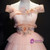 Pink Tulle Lace Appliques Quinceanera Dress