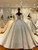 White Sequins Beading Straps Backless Luxury Wedding Dress