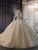 Tulle Sequins Long Sleeve Beading Wedding Dress