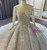 Fashion Sequins Beading Long Sleeve Wedding Dress