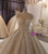 Sequins Appliques Long Sleeve Beading Wedding Dress