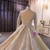 Tulle Lace Sequins Long Sleeve High neck Wedding Dress