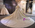 Tulle Lace Sequins Long Sleeve High neck Wedding Dress