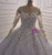 3D Appliques Beading Sequins Long Sleeve Wedding Dress