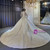 Sequins Beading High Neck Long Sleeve Wedding Dress