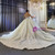 White Tulle Appliques Long Sleeve Beading Pearls Wedding Dress