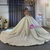 White Tulle Appliques Long Sleeve Beading Pearls Wedding Dress