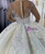 White Tulle Appliques Long Sleeve Beading Pearls Wedding Dress