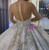 Dubai Luxury Lace Beading Crystal Long Sleeve Wedding Dress