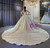 White Sequins Long Sleeve Beading Wedding Dress
