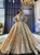 Tulle Appliques Square Long Sleeve Wedding Dress