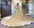 Dark Champagne Sequins Beading Pearls Wedding Dress