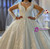 White Tulle Sequins V-neck Long Sleeve Wedding Dress
