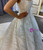 White Tulle Sequins Pearls Straps Wedding Dress