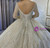 Tulle Sequins Beaidng Illusion Nack Long Sleeve Wedding Dress