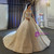 Square Sequins Tulle Long Sleeve Wedding Dress