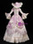 Purple Satin Long Sleeve Print Victorian Dress