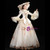 Tulle Long Sleeve Embroidery Baroque Vintage Dress