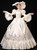 Satin Sequins Appliques Long Sleeve Victorian Dress