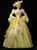 Yellow Satin Bird Appliques Long Sleeve Victorian Dress