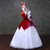 Red Velvet Tulle Long Sleeve Rococo Baroque Dress