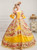 Yellow Print Short Sleeve Rococo Vintage Dress