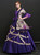 Dark Purple Satin Short Sleeve Baroque Victorian Dress