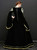 Black Velvet Square Long Sleeve Baroque Dress