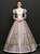 High Neck Long Sleeve Appliques Victorian Dress