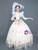 Tulle V-neck Long Sleeve Appliques Baroque Dress