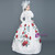 White Satin Rose Print Long Sleeve Rococo Dress