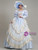 Long Sleeve Satin Lace Tiers Square Masquerade Dress