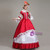 Red Satin White Lace Long Sleeve Rococo Baroque Dress
