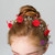 Girls Red Beading Flower Hair Accessories