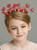 Girls Red Flower Hair Accessories