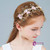 White Flower Pink Bow Beading Headdress