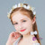 White Flower Child Pearl Girls Crown