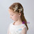 WHite Flower Gold Leaf Children Hairpin Clip