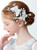 White Buttfly Pearls 2 piece Hair Clip
