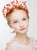 Gold Leaf Red Pearls Hairband