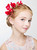 Red Flowers Crystal Beading Hair Hairpin