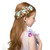 Blue White Flower Pearls Clip Headdress