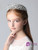 Silver Rhinestones Beading Girls Crown