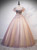 Pink Purple Sequins Tulle Appliques Quinceanera Dress