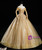 Gold Sequins Off the Shoulder Appliques Quinceanera Dress