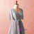 Plus Size Gray Chiffon V-neck Prom Dress