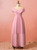 Plus Size Simple Pink Chiffon Prom Dress