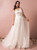 Plus Size Tulle 3D Appliques Short Sleeve Wedding Dress